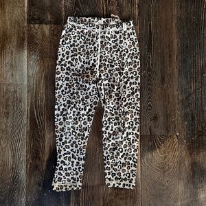 Kuling Leopard Print Merino Wool Leggings – Size 110/116 (Approx. 4–6Y)